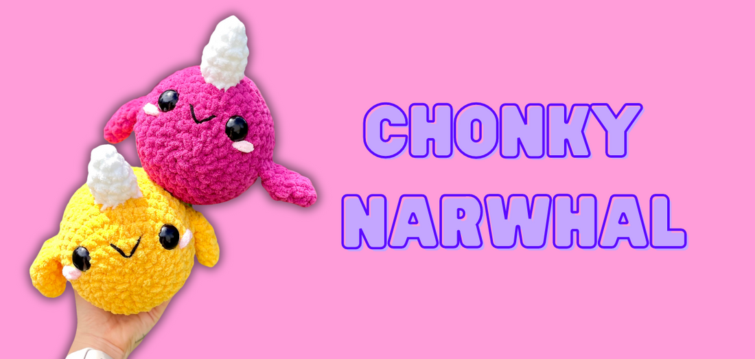 Chonky Narwhal!  - Easy and Fast Crochet Pattern