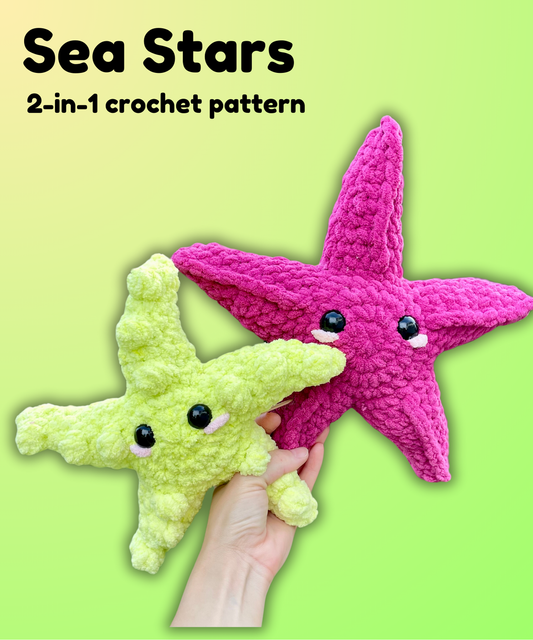 Sea Star 2-in-1 Crochet Pattern Digital File