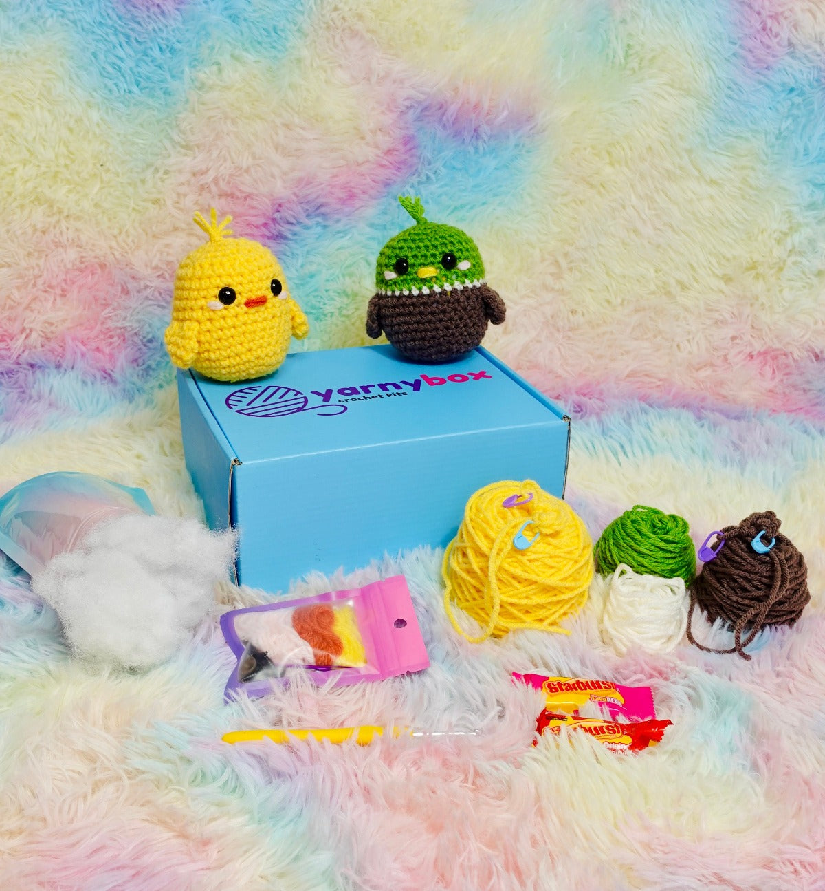 duck and baby duck crochet kit