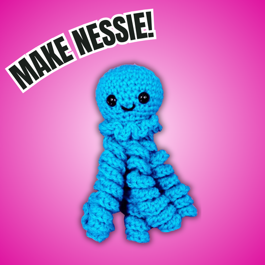 Nessie the Jellyfish, Complete Crochet Kit | Beginner friendly