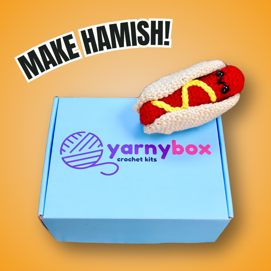 Hamish the Hot Dog Complete Crochet Kit | Beginner friendly