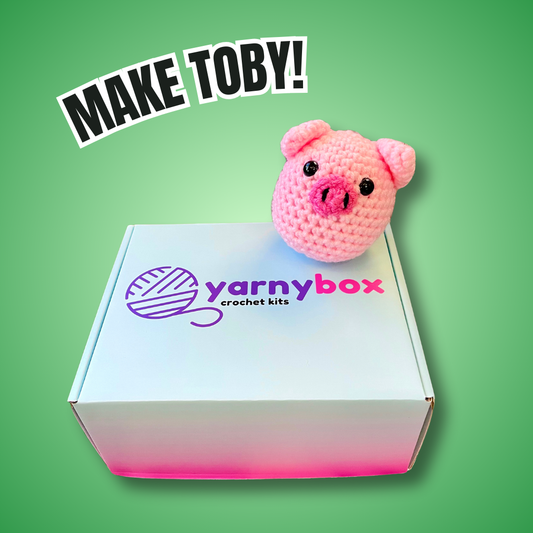 Toby the Pig Complete Crochet Kit | Beginner friendly