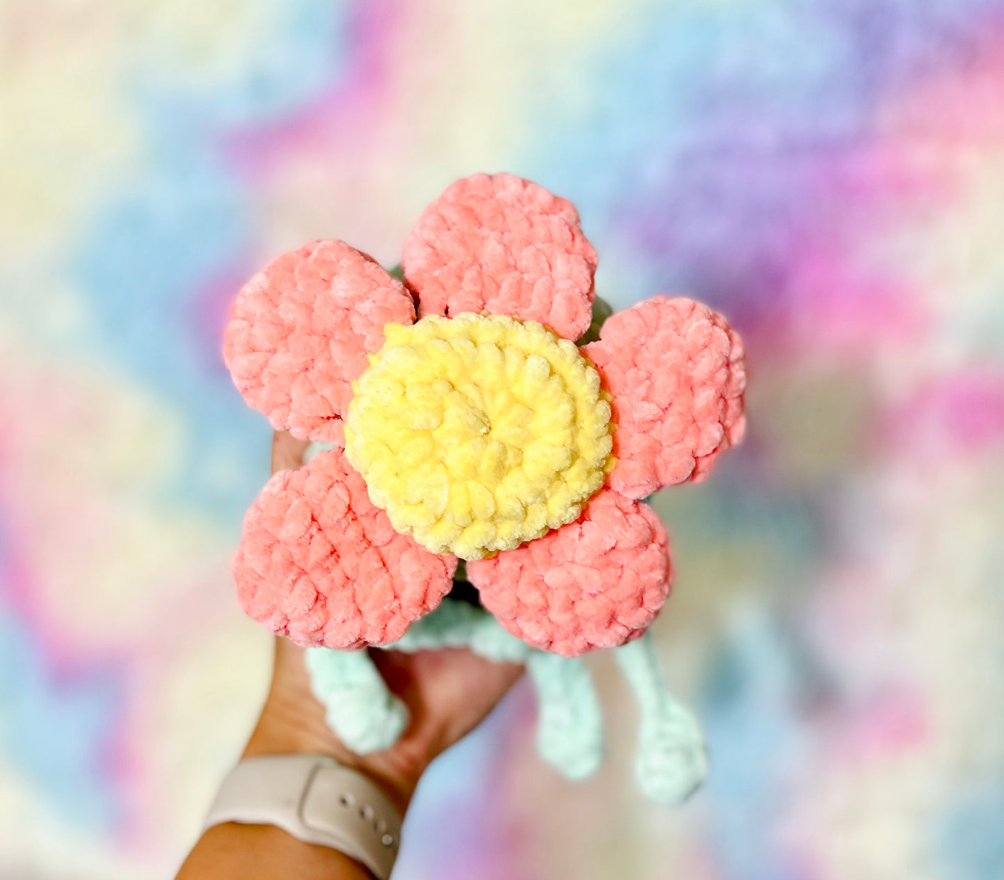 crochet flower stuffy