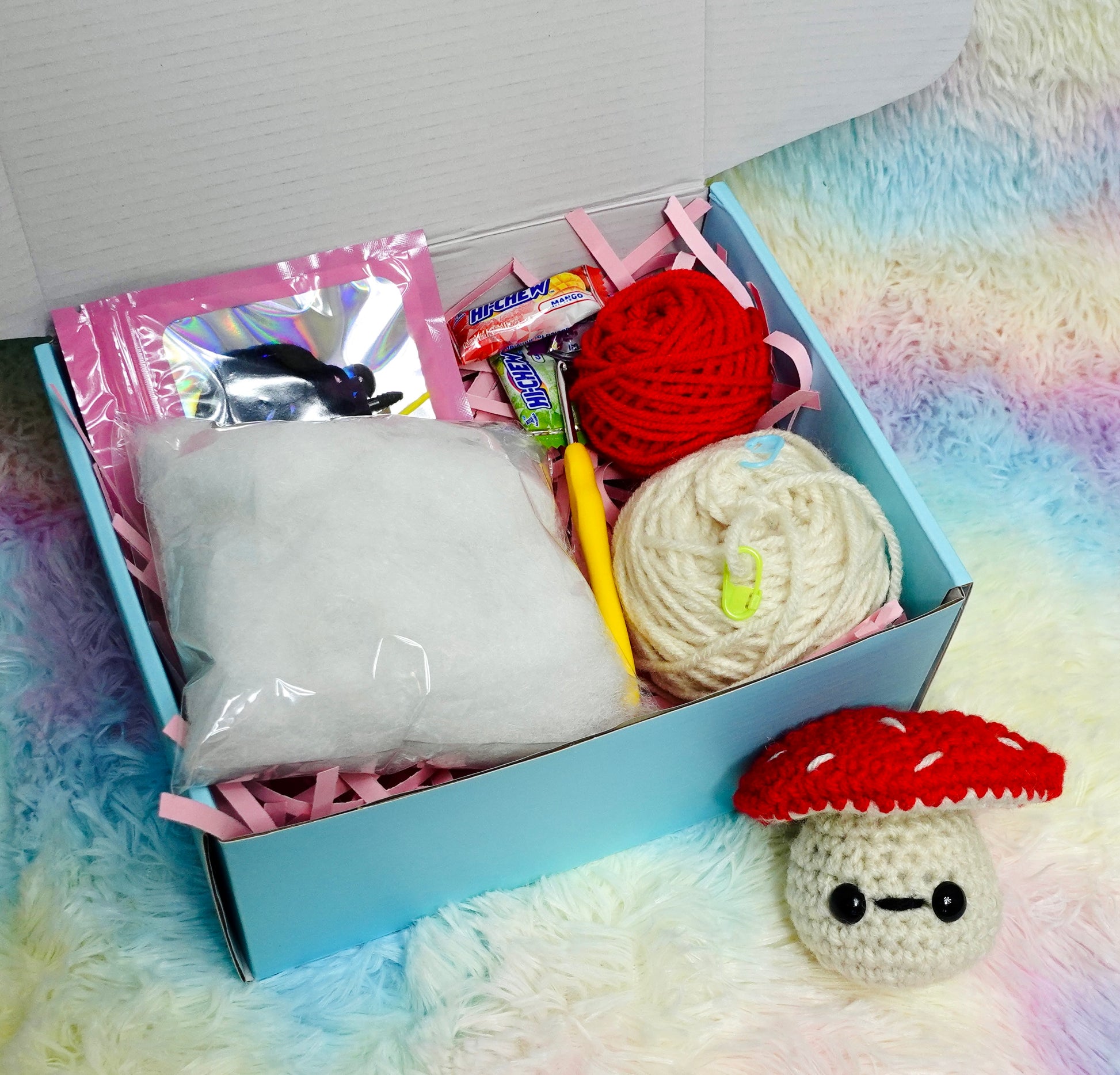 Beginner Crochet Kit for Kids, Mushroom Crochet Kit, Crochet