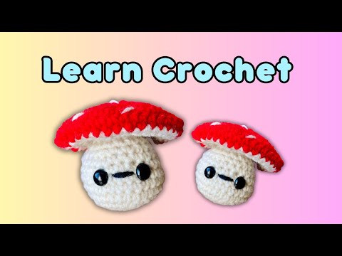 GIFTIARA Crochet Kit for Beginners 3 Pcs Mushroom Amigurumi Crochet Kits for Adult with Step-by-Step Video Tutorials Knitting Gifts for Fans